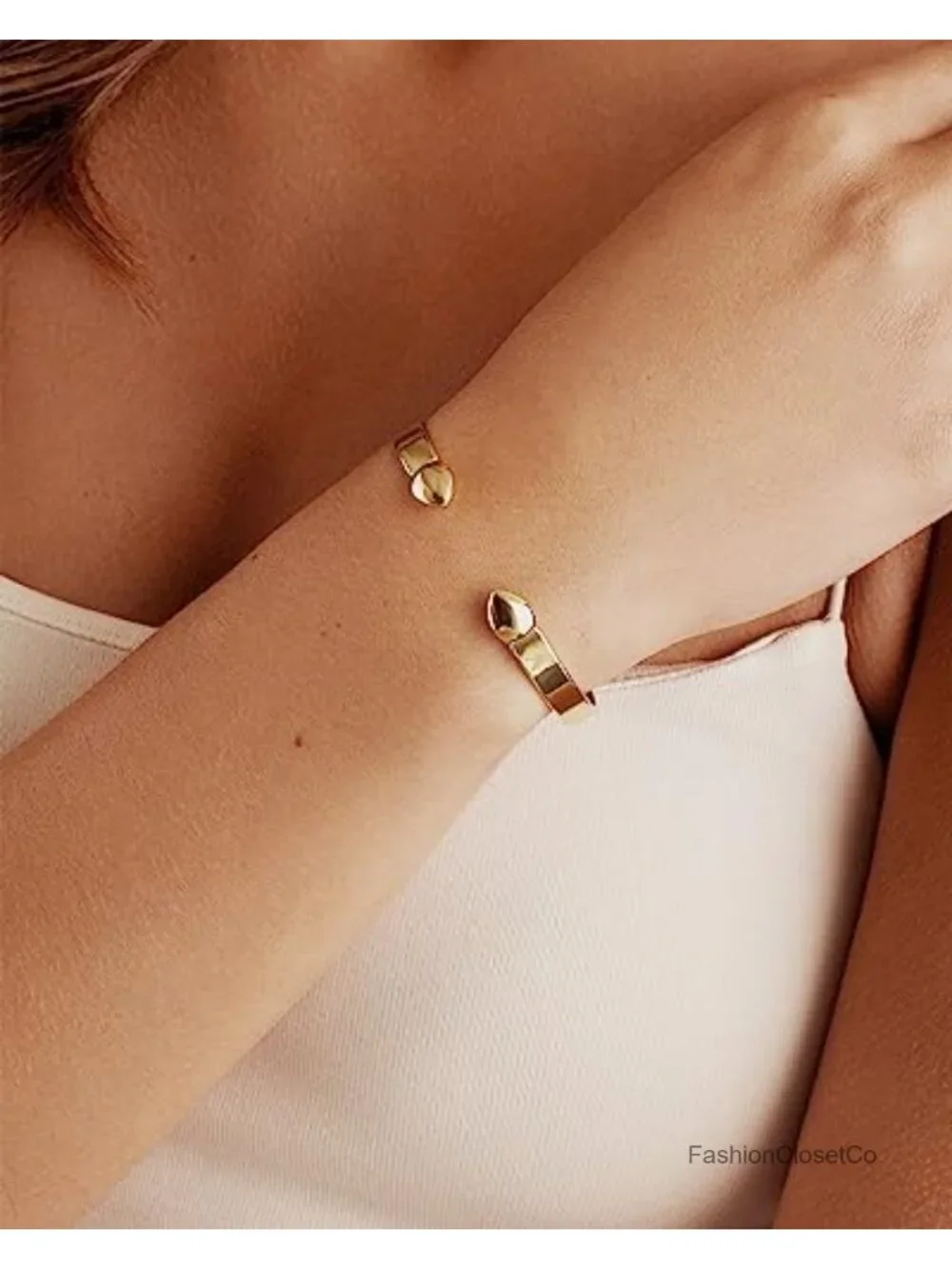 Engraved Adjustable Mantra Cuff Bangle Bracelet Gold Plated Stainless Steel